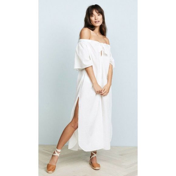 Mara Hoffman Dresses & Skirts - ANTHROPOLOGIE MARA HOFFMAN Sz S TIE OFF SHOULDER KAMALA MIDI DRESS COVER UP